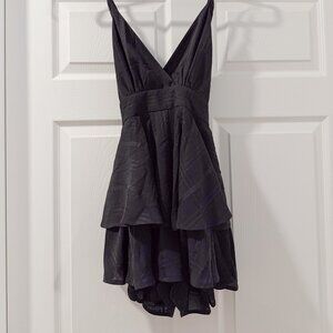 Black Ruffle Romper